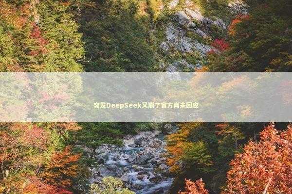 突发DeepSeek又崩了官方尚未回应