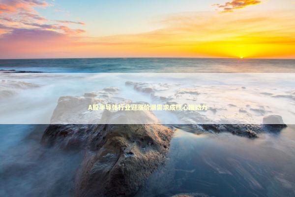 A股半导体行业迎涨价潮需求成核心推动力 新闻