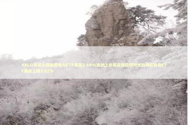 HALO交易火爆出圈电力ETF再涨2.64%连创上市新高涨价题材大放异彩有色ETF最高上探3.82% HALO交易火爆出圈电力ETF再涨2.64%连创上市新高涨价题材大放异彩有色ETF最高上探3.82% 新闻