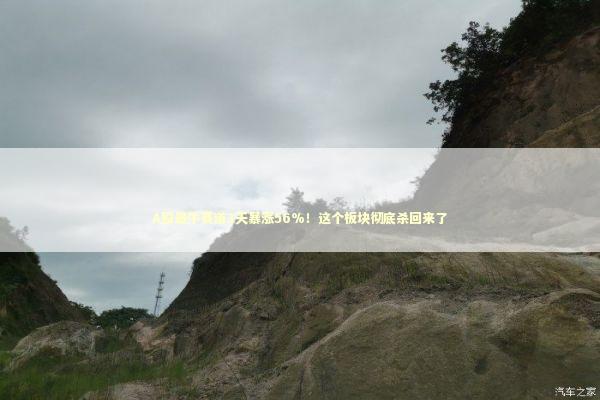 A股最牛赛道3天暴涨56%！这个板块彻底杀回来了