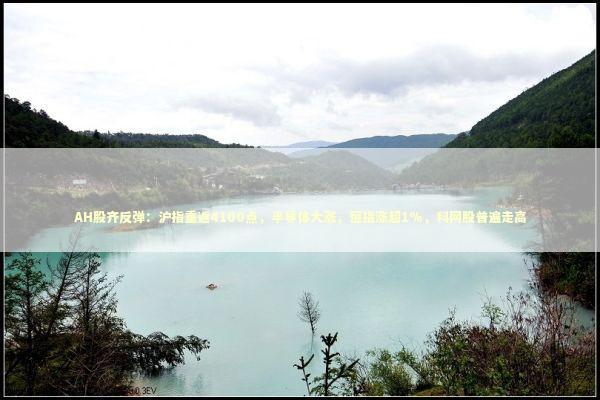 AH股齐反弹:沪指重返4100点,半导体大涨,恒指涨超1%,科网股普遍走高 AH股齐反弹:沪指重返4100点,半导体大涨,恒指涨超1%,科网股普遍走高 新闻